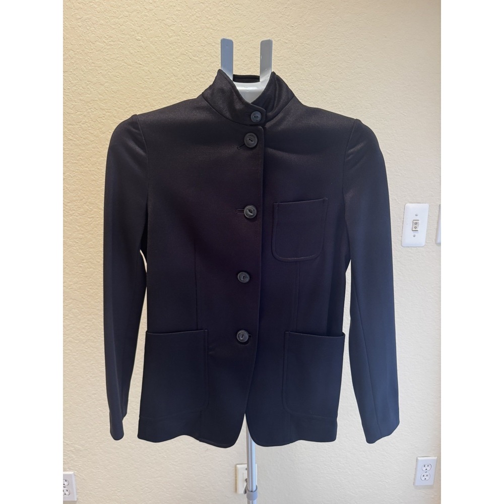 Rag & Bone Sid Pique Black Jacket Military Blazer  Size 0 NWT